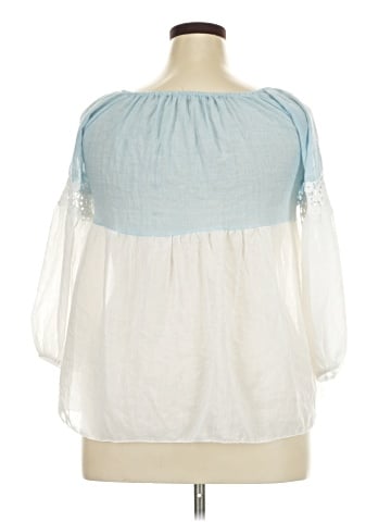 MADE IN ITALY 3/4 Sleeve Blouse (view 2)