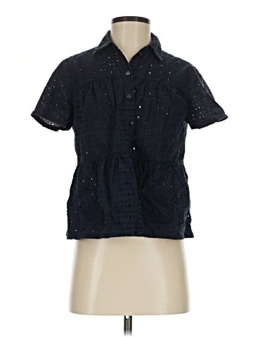 Madewell Eyelet Seamed Button-Down Shirt (view 1)