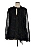 Trina Turk 100% Polyester Polka Dots Black Long Sleeve Blouse Size XL - photo 2