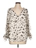 Vince Camuto 100% Polyester Ivory Long Sleeve Blouse Size L - photo 1