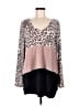 Honeyme Animal Print Pink Pullover Sweater Size M - photo 1
