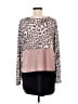 Honeyme Animal Print Pink Pullover Sweater Size M - photo 2