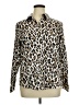 Chico's 100% Cotton Animal Print Ivory Long Sleeve Button-Down Shirt Size XL (3) - photo 1