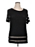 Occasion Black Short Sleeve Top Size 1X - photo 1
