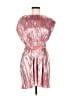 Glam 100% Polyester Metallic Pink Cocktail Dress Size M - photo 1