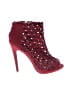 Just Fab Burgundy Ankle Boots Size 9 - photo 1