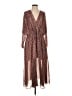 Ted Baker London 100% Polyester Animal Print Brown Casual Dress Size 4 (1) - photo 1