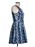 Sugar Lips Paisley Blue Cocktail Dress Size L - photo 4