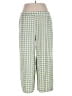 Shein 100% Polyester Checkered-gingham Green Casual Pants Size XL - photo 2