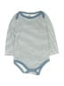 Hb 100% Cotton Stripes Blue Long Sleeve Onesie Size 6-9 mo - photo 1