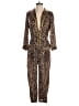 Le Superbe Animal Print Brown Jumpsuit Size 2 - photo 1