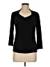 PREMISE Black 3/4 Sleeve Top Size M - photo 1