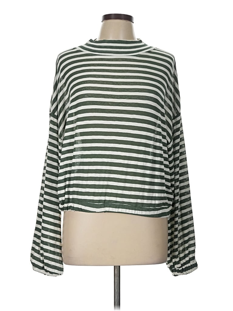 Pre-owned Wishlist Long Sleeve Top Green Turtleneck Tops