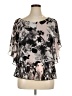North Style 100% Polyester Silver Short Sleeve Blouse Size 16 - photo 1