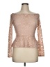 BCBGMAXAZRIA Tan Pink Long Sleeve Top Size M - photo 1