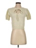 4SI3NNA 100% Polyester Ivory Short Sleeve Top Size XS - photo 1