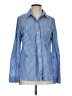 Gap 100% Cotton Stripes Blue Long Sleeve Button-Down Shirt Size S - photo 1