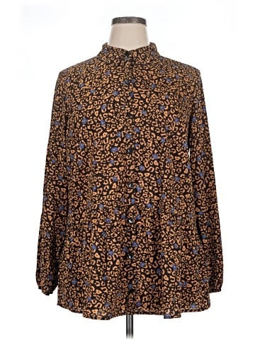 LOGO by Lori Goldstein Long Sleeve Blouse (view 1)