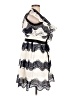 Self-Portrait 100% Polyester White Cocktail Dress Size 10 - photo 4
