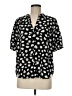 Ann Taylor Polka Dots Black Short Sleeve Blouse Size M - photo 1