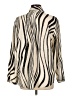 KLD Signature 100% Polyester Animal Print Ivory Long Sleeve Blouse Size L - photo 2