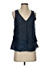 Ecru 100% Tencel Blue Sleeveless Blouse Size XS - photo 1