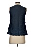 Ecru 100% Tencel Blue Sleeveless Blouse Size XS - photo 2
