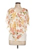 Naif 100% Polyester Ivory Short Sleeve Blouse Size L - photo 1