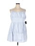 Express Stripes Blue Casual Dress Size XL - photo 1