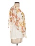 Naif 100% Polyester Ivory Short Sleeve Blouse Size L - photo 4