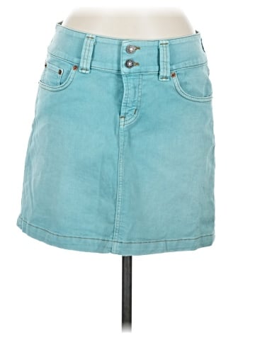 Red Engine Denim Skirt (view 1)