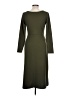 Leith Solid Green Casual Dress Size L - photo 2