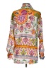 MNG Print Orange Long Sleeve Blouse Size 2 - photo 2