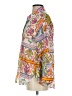 MNG Print Orange Long Sleeve Blouse Size 2 - photo 5