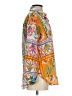 MNG Print Orange Long Sleeve Blouse Size 2 - photo 4