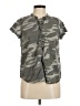 Express 100% Lyocell Camo Gray Sleeveless Button-Down Shirt Size M - photo 1