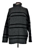 Grace + Karma Stripes Gray Turtleneck Sweater Size M - photo 1