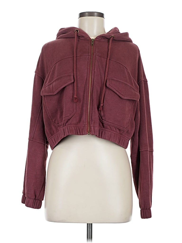 Pre-owned Forever 21 Jacket In Burgundy