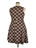 Knitworks Argyle Brown Casual Dress Size 3X - photo 2