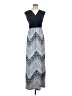 AB Studio Chevron-herringbone Blue Casual Dress Size 4 - photo 1