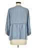 Fever 100% Rayon Blue 3/4 Sleeve Blouse Size M - photo 2