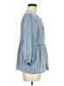 Fever 100% Rayon Blue 3/4 Sleeve Blouse Size M - photo 4
