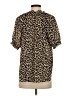 Ann Taylor LOFT 100% Polyester Animal Print Brown Short Sleeve Blouse Size S - photo 2