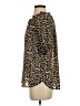 Ann Taylor LOFT 100% Polyester Animal Print Brown Short Sleeve Blouse Size S - photo 5