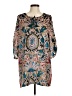 Whisper 100% Polyester Paisley Blue Casual Dress Size M - photo 1
