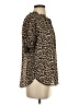 Ann Taylor LOFT 100% Polyester Animal Print Brown Short Sleeve Blouse Size S - photo 4