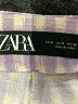 Zara Checkered-gingham Purple Shorts Size S - photo 3