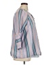 Lane Bryant Stripes Blue 3/4 Sleeve Button-Down Shirt Size 14 - photo 4