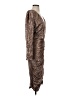 Lavish Alice 100% Polyester Metallic Brown Cocktail Dress Size 2 - photo 4