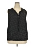 Beacon 100% Polyester Polka Dots Black Sleeveless Blouse Size XXL - photo 1
